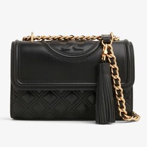 Tory Burch Black Diamond-Pattern Shoulder Bag